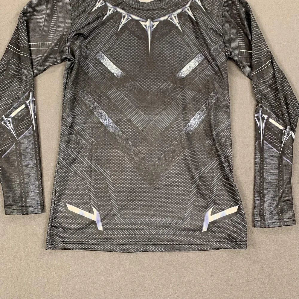 Black Panther Shirt Kids 3XL Black Marvel Long Sleeve‎ Superhero Costume Top